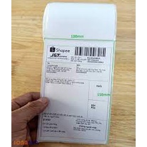 Tem nhiệt in 75x100 mm,7.5 x 10 cm, tem in Shoppe dài 30 mét, tem in đơn hàng A7
