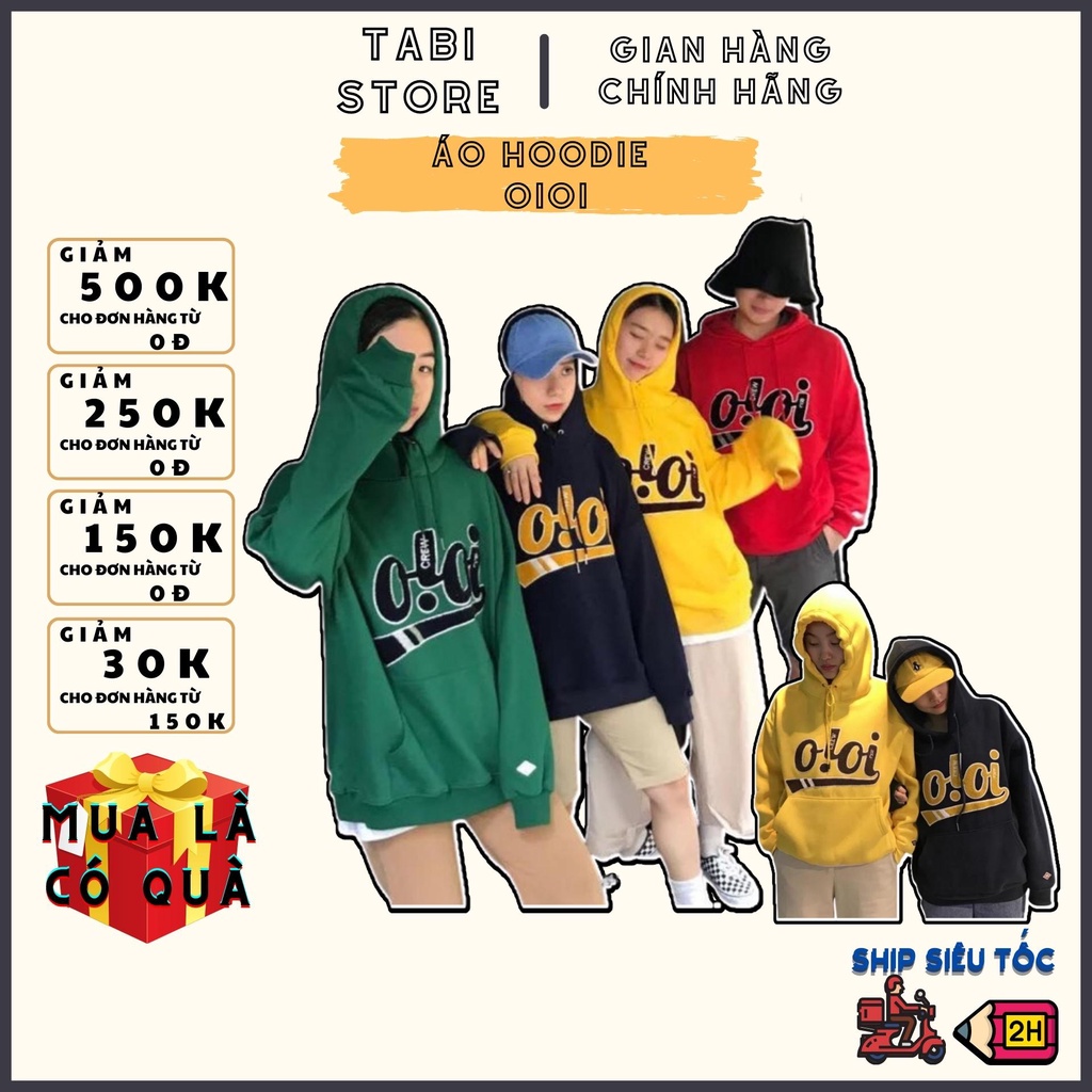 Áo hoodie nỉ bông dưới 70Kg tabistore- Oioi 8 màu siêu hot