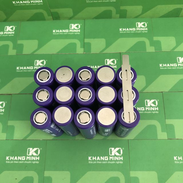 Kẽm hàn cell, lấy tải khối pin 3P, tại P- và P+.