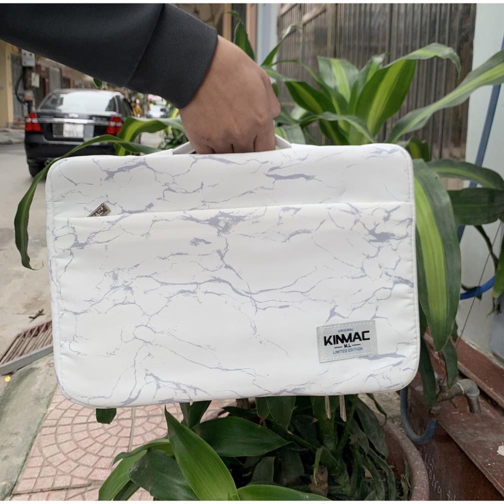 [BH 12 tháng - 1 đổi 1] Túi chống sốc KINMAC Họa tiết vân đá trắng cho Macbook/Laptop - 13/14/15 inch