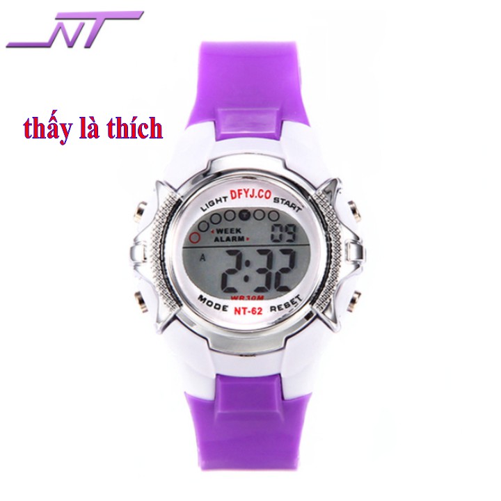 Đồng Hồ Điện Tử NT-62 , Chống nước 3Atm ( Tím )