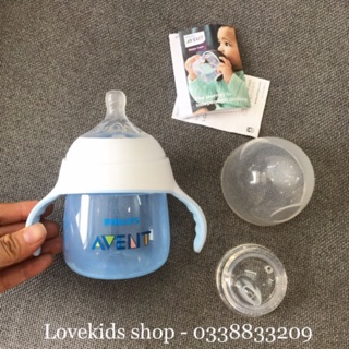 SALE Bình Tập Uống Avent  tay cầm (trắng)