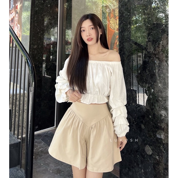 Quần đùi nữ, quần short kiểu, xếp ly bồng bềnh cho nữ LuKush