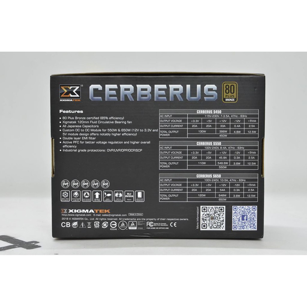 Nguồn XIGMATEK CERBERUS S450 EN41121 BRONZE Hàng Chính Hãng