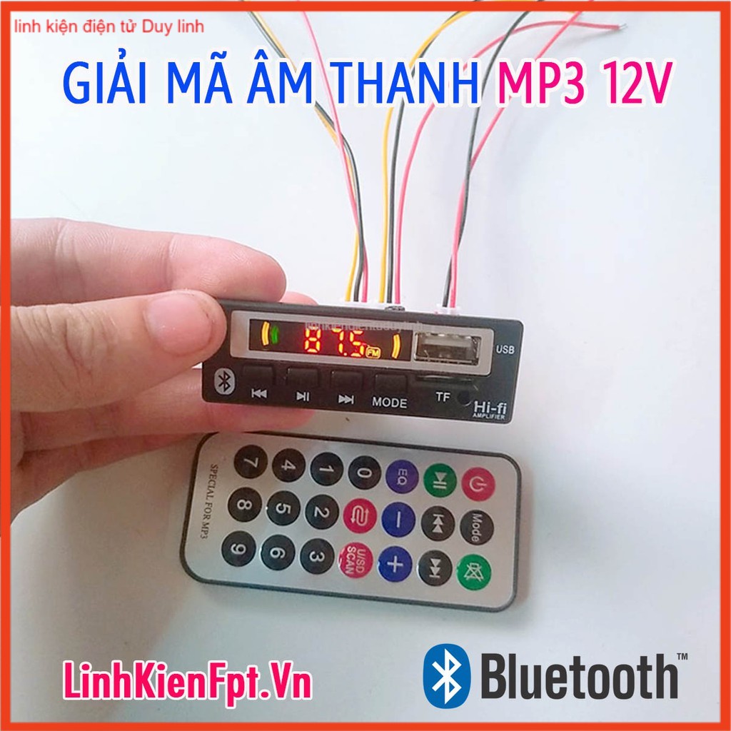 Mạch Giải Mã  Bluetooth Hồng Ngoại 12V LCD .