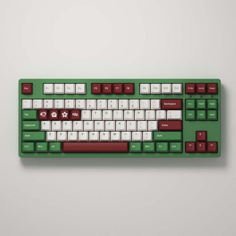 Bàn phím cơ Akko 3087 v2 DS Matcha Red Bean (Akko Switch V2) CHÍNH HÃNG