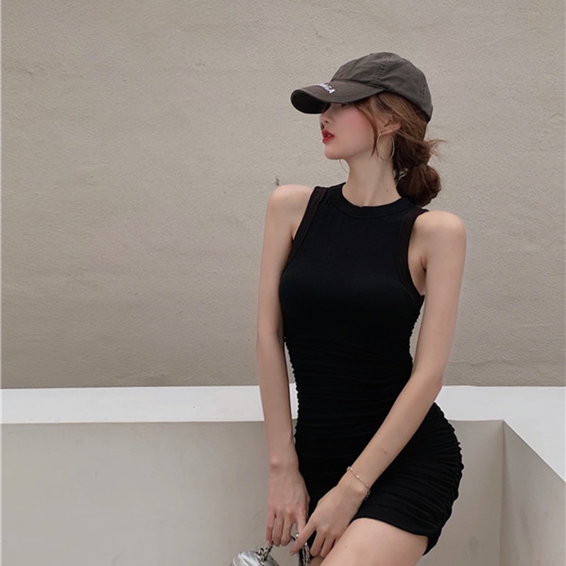 Đầm không tay IELGY dáng ôm phong cách Hàn Quốc cho nữ