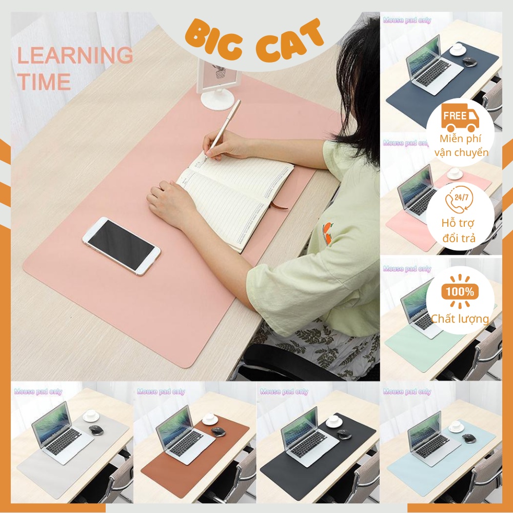 Lót chuột da 2 mặt chống nước chống bụi bẩn siêu bền kích thước 1mx40cm, 90x40cm, 80x40cm, 26x21cm