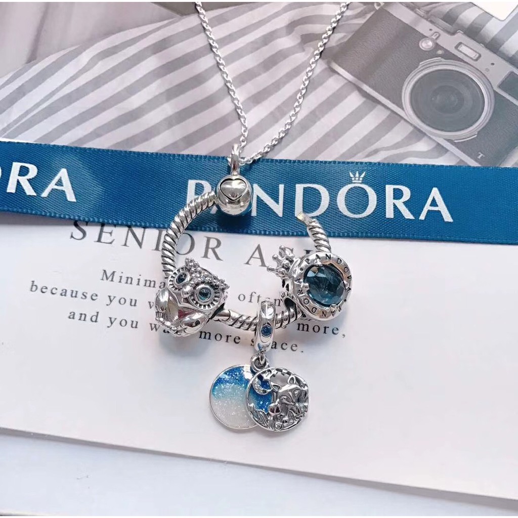 Pandora Mặt Dây Chuyền Bạc 925 Tự Làm Trang Sức Thời Trang Cho Nữ