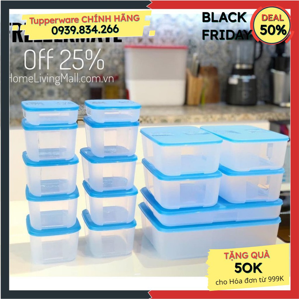 Tupperware ❤️ Freeship❤️ Bộ hộp bảo quản trữ đông Freezermate (16 hộp)