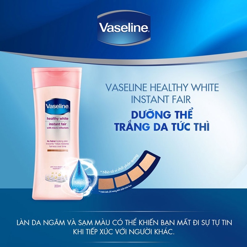 Sữa Dưỡng Thể Vaseline Sáng Da + Tặng Sáp Dưỡng Ẩm