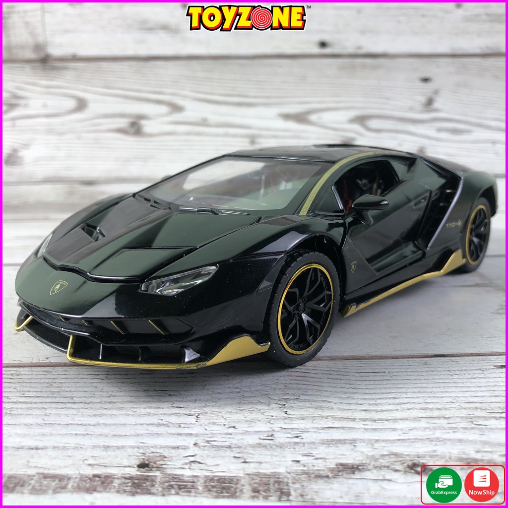 Mô Hình Siêu Xe Lamborghini LP770 tỉ lệ 1:24 Hãng CheZhi Chất Liệu Hợp Kim, Âm Thanh Khởi Động Sống Động