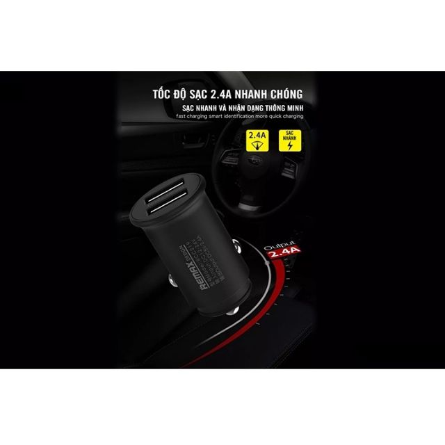   ⚡️HÀNG CHÍNH HÃNG⚡️Tẩu Sạc Cho Xe Hơi, xe SH 2 Cổng USB REMAX RCC219 2.4A | BigBuy360 - bigbuy360.vn