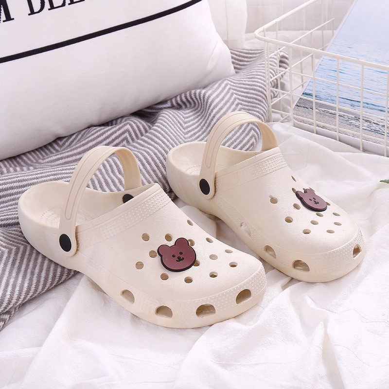 Dễ Thương Dép Crocs Đi Biển Chống Trượt Thiết Kế Đáng Yêu Cho Cặp Đôi