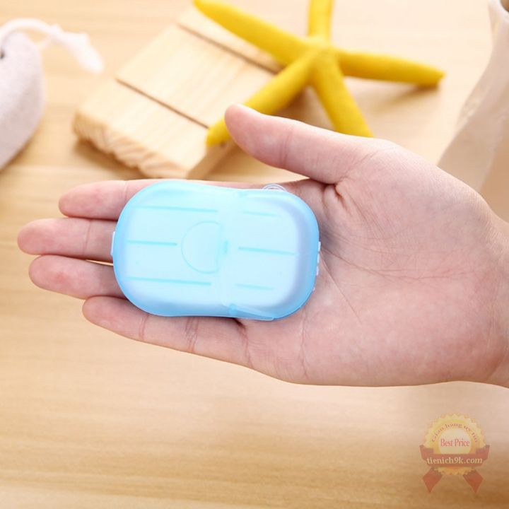 Bộ 20 Xà phòng giấy bỏ túi dùng rửa tay dùng một lần Handsoap mini đi chơi du lịch