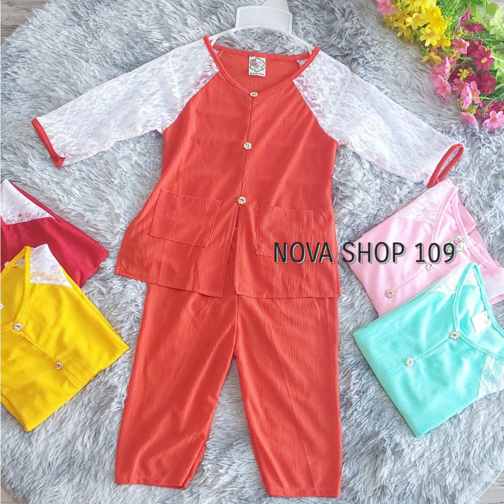 Bộ Áo Quần Bà Truyền Thống Bé Gái  tay ren xinh xắn - NOVA SHOP