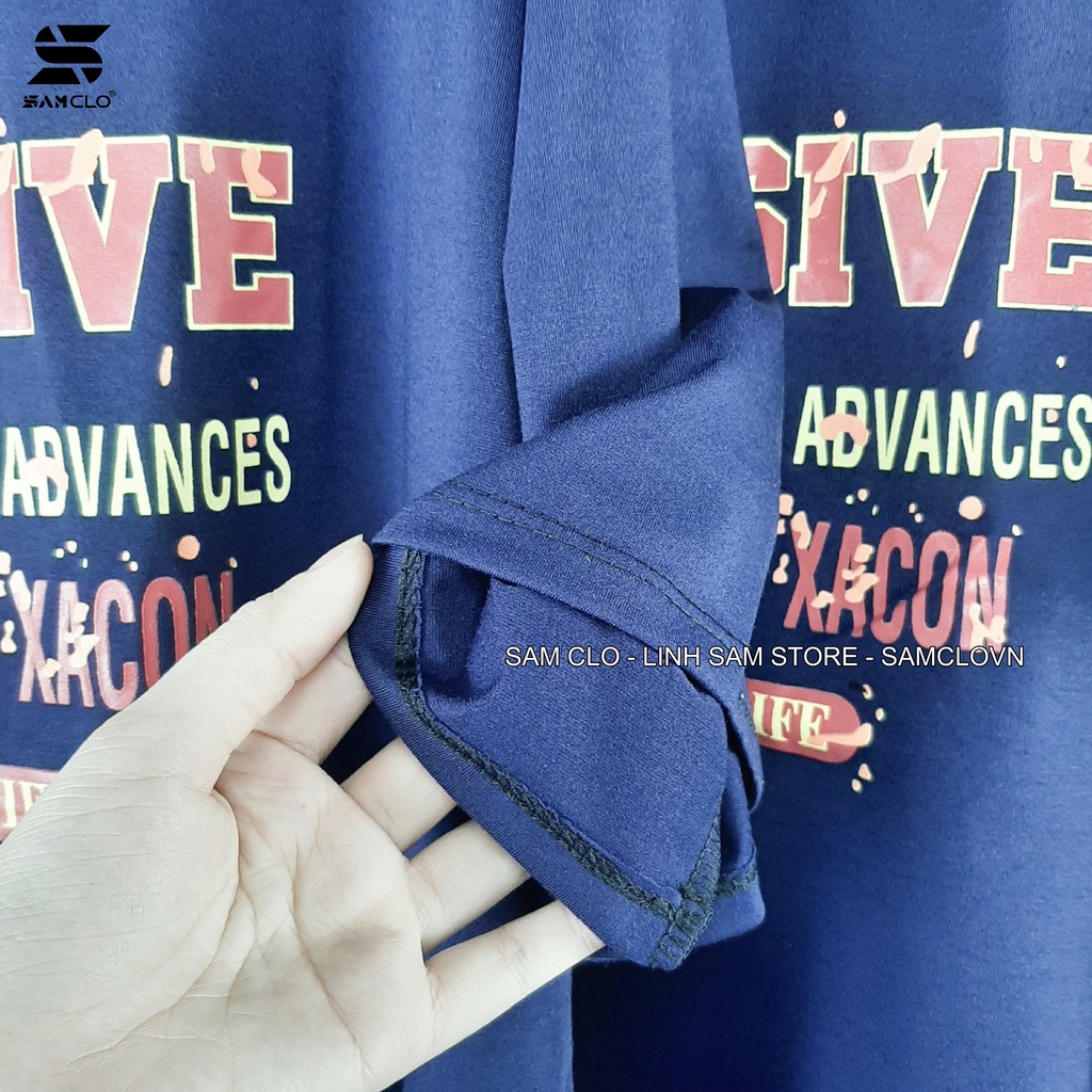 Áo phông tay lỡ nam nữ SAM CLO thun form rộng dáng Unisex - Ulzzang mặc cặp, nhóm, lớp in chữ EXCLUSIVE
