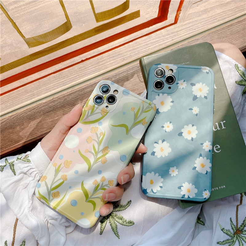 Ốp Lưng In Hình Hoa Cúc Dễ Thương Cho Iphone 11 11pro 11pro Max X Xr Xs Max Iphone 7 8 Plus | BigBuy360 - bigbuy360.vn