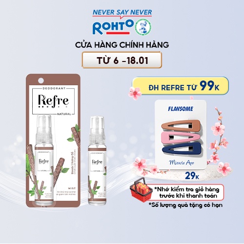 Xịt Khử Mùi Refre Natural 30ml