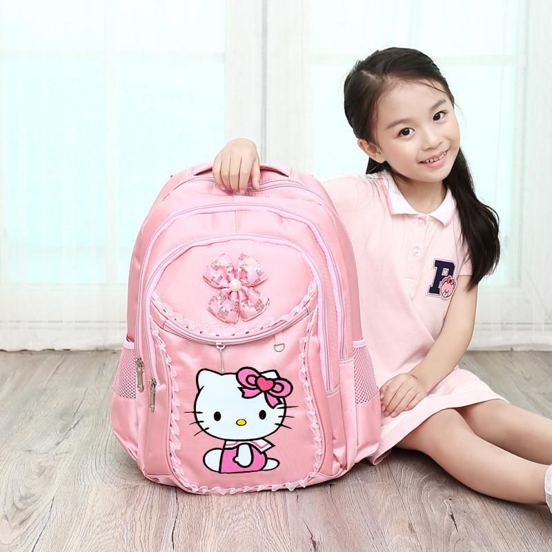 BaLo Đi Học Hình Hellokitty Vô Cùng Dễ Thương, Cặp sách cho bé học tiểu học- HLHong