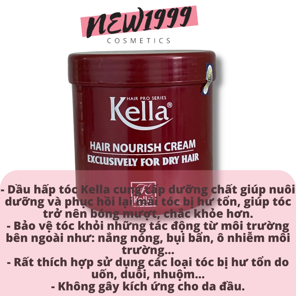 Dầu hấp tóc Kella kem ủ tóc siêu mềm mượt 500ml, đẳng cấp nhất phân khúc
