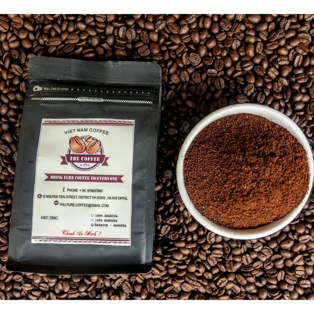 Cafe Arabica nguyên chất 250g - Thucoffee