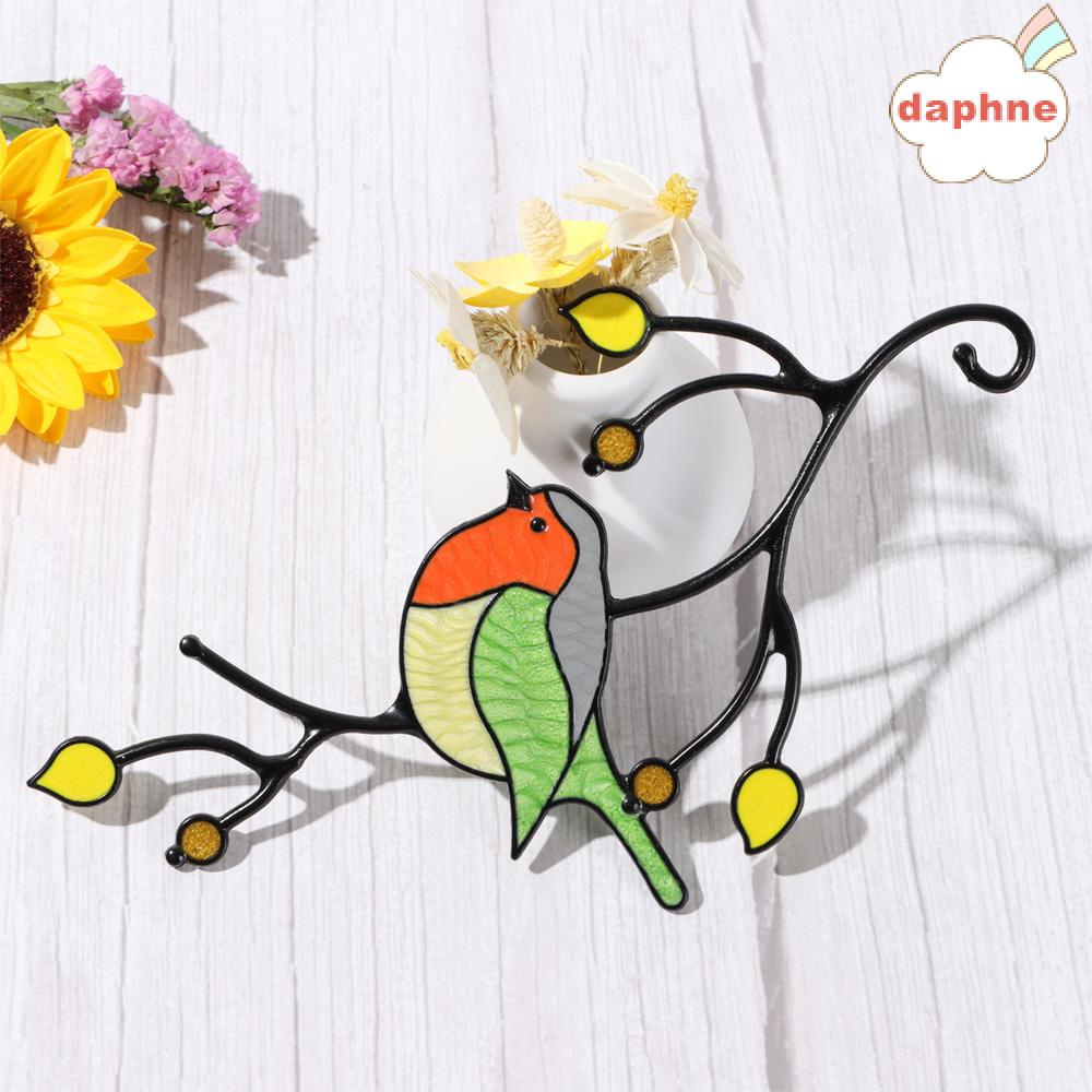 DAPHNE Decoration for Garden Patio Decor Sculptures Pendant Hummingbird Sun Catcher Window Hangings Bird Home Window Front Door Bright Colors Bird Valentine's Day Gift Series Ornament Window Hangings