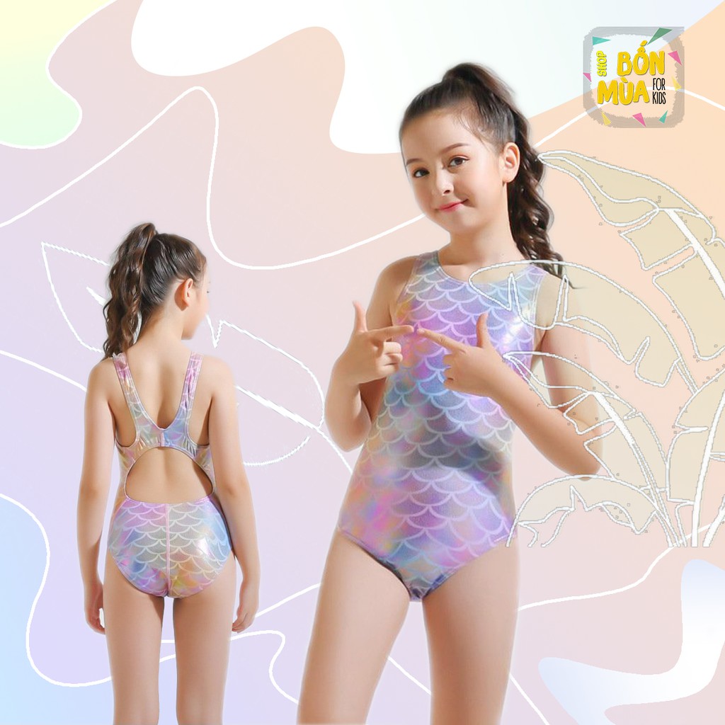 [BỘ BƠI 10-30KG] SET BƠI LIỀN THÂN 1 MẢNH BÉ GÁI, TIÊN CÁ CỰC ĐẸP - SHOP BỐN MÙA