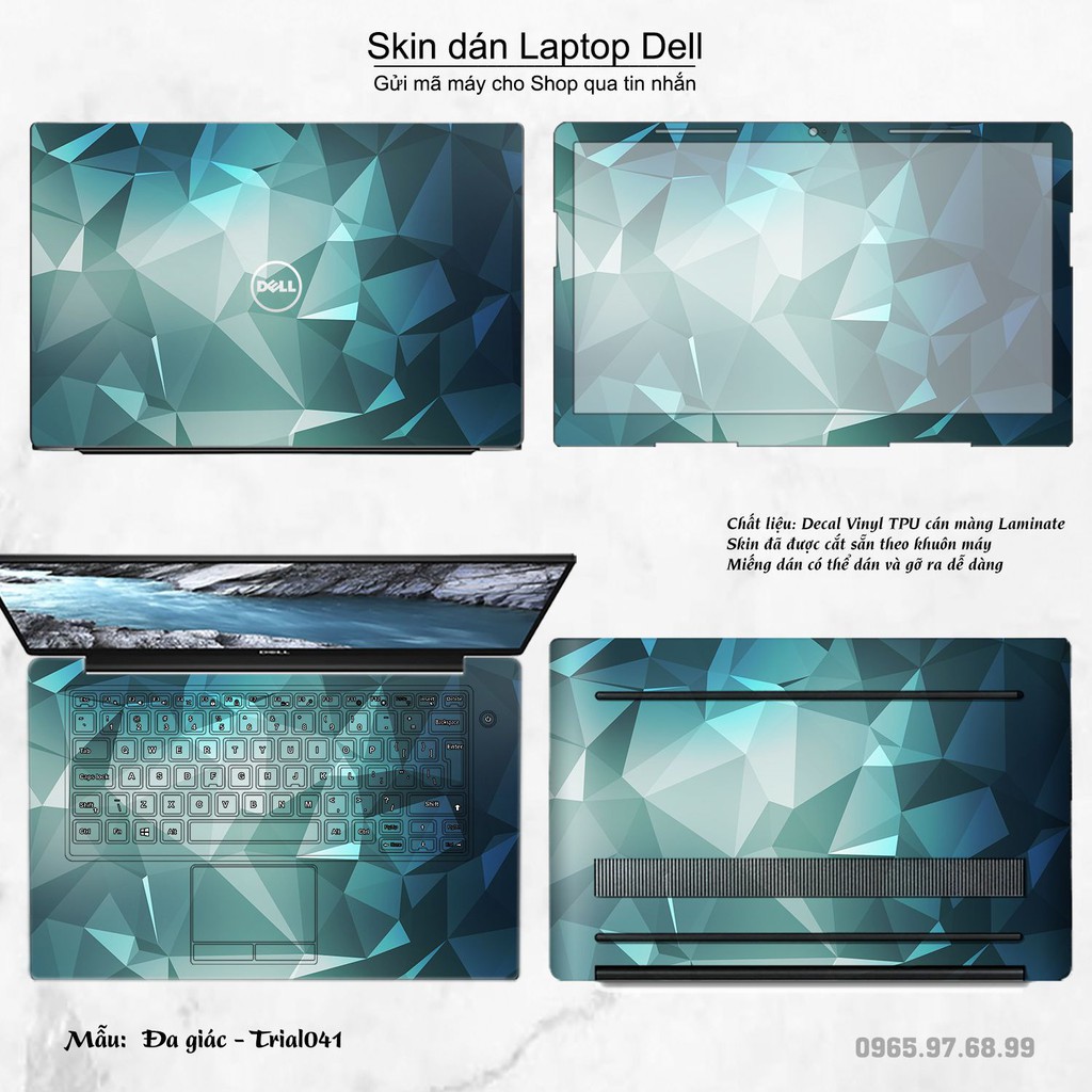 Skin dán Laptop Dell in hình Đa giác _nhiều mẫu 7 (inbox mã máy cho Shop)