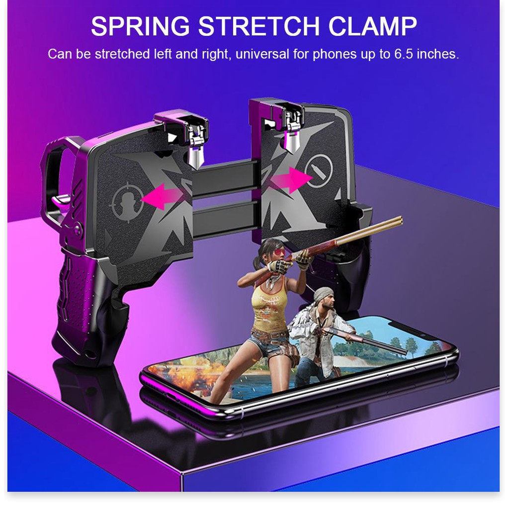 Tay cầm chơi game 4 ngón thiết bị kết nối hỗ trợ PUBG K21 Tay cầm không ồn nút bắn nhanh thượng hạng cho trò chơi PUBG R | BigBuy360 - bigbuy360.vn