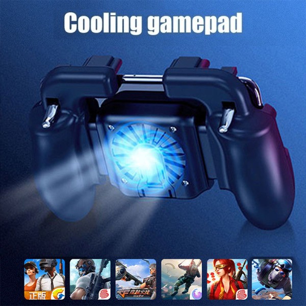 Tay cầm chơi game PUBG có quạt tản nhiệt chất lượng cao cho điện thoại