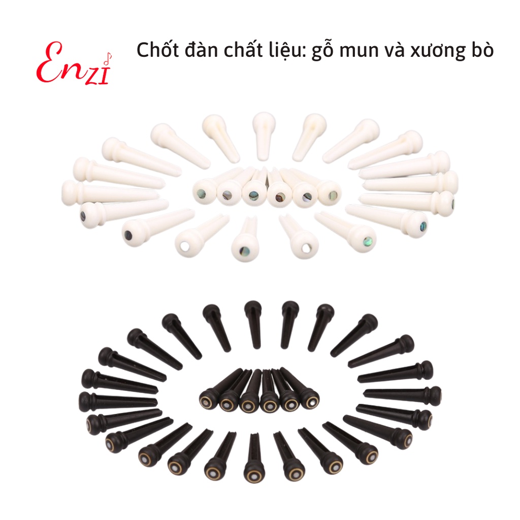 Chốt dây đàn guitar chất liệu xương bò cao cấp Enzi