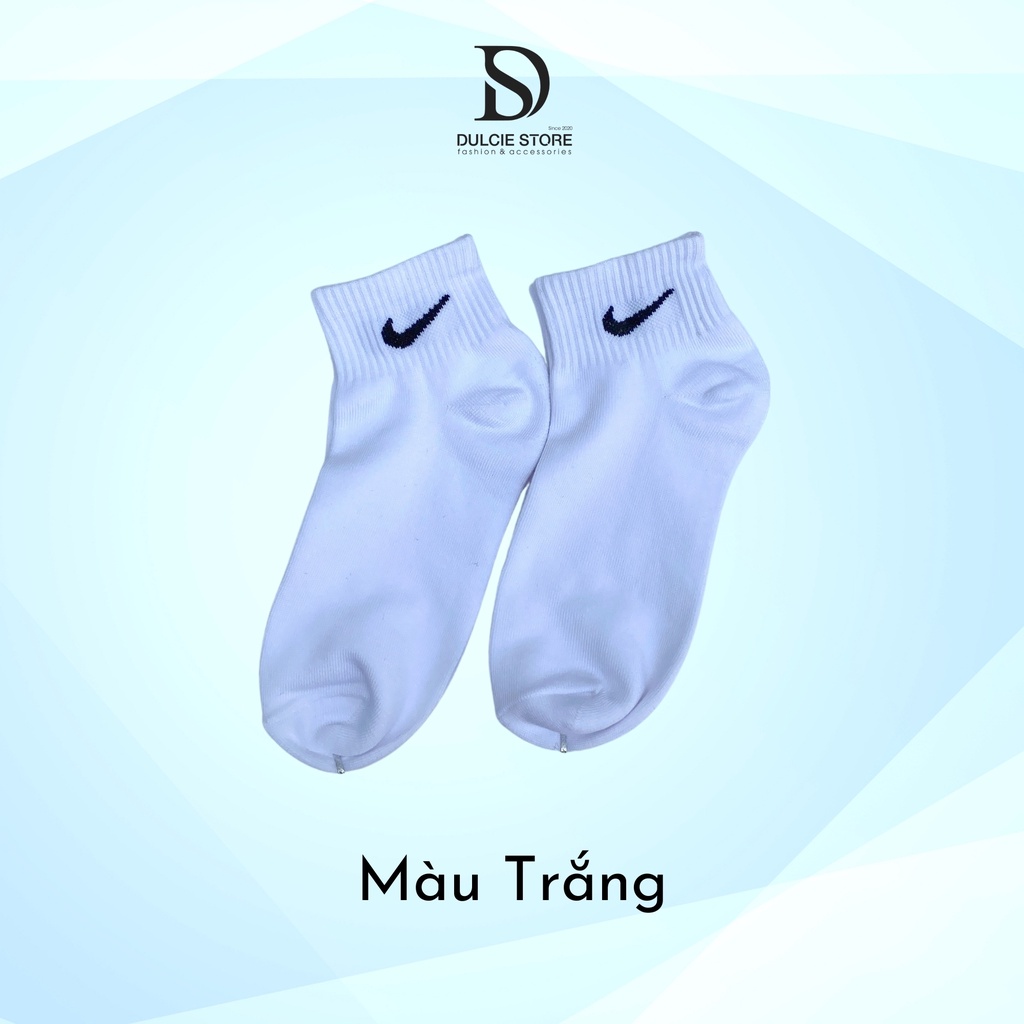 Tất thể thao cổ ngắn tất dệt kim nam nữ Nike chất cotton dày dặn xịn mịn - VN01N