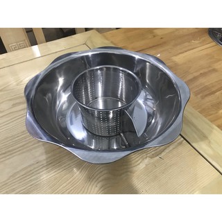 Xoong nấu lẩu 3 ngăn, Nồi lẩu inox 3 ngăn hình tròn