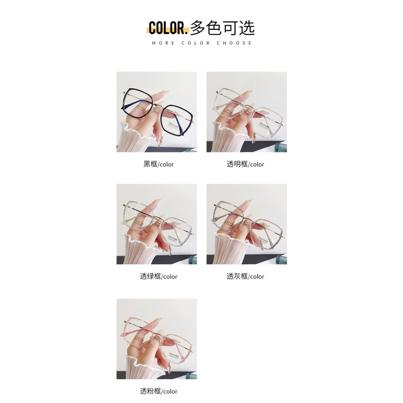 Kính Chống Bức Xạ Gọng Tròn Bằng Kim Loại Phong Cách Hàn Quốc Cho Nam Và Nữ