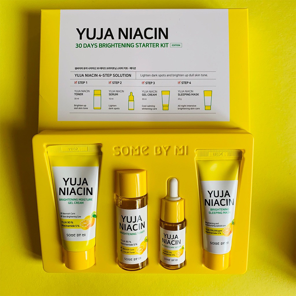 Bộ Dưỡng Trắng Da Dầu Mụn Set Some By Mi Yuja Niacin 30 Days Brightening Starter Kit 4 Món