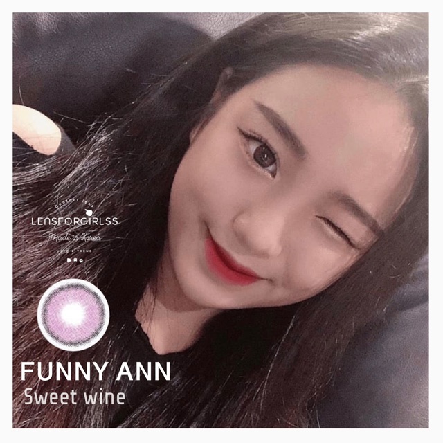 Kính áp tròng FUNNY ANN - Sweet Winee (Màu rượuu vanng) (Hsd 1 tháng)