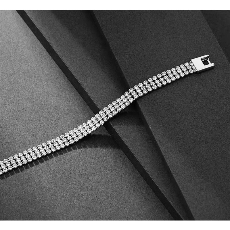 Lắc tay full 2-3 dải đá cz bạc chuẩn đẹp