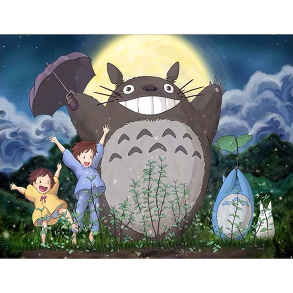 Tranh đính đá 5D DIY hình anime Hàng xóm của tôi là Totoro độc đáo