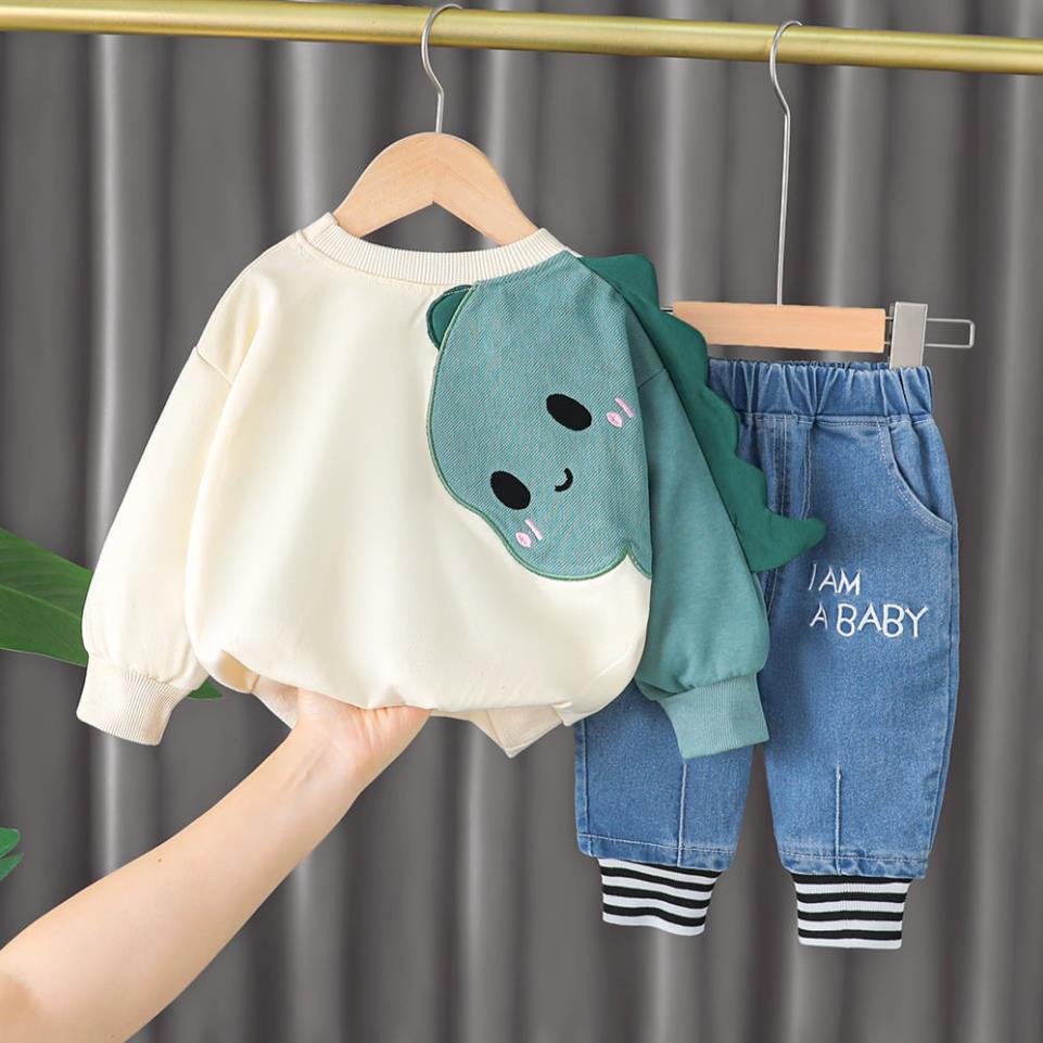 ÁO DA CÁ + PHỐI QUẦN JEAN MỀM CHO BÉ MẶC CỰC THOẢI MÁI+ có ảnh thật [IBB]