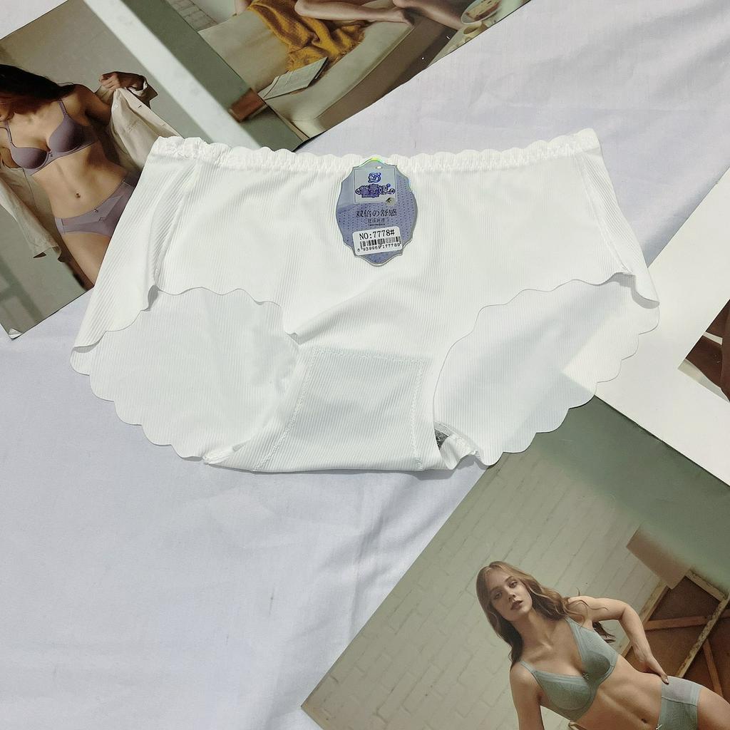 Quần lót nữ su cao cấp 7778 trơn lưng vừa mềm mại thấm hút mồ hôi thoáng mát freesize từ 40kg-60kg