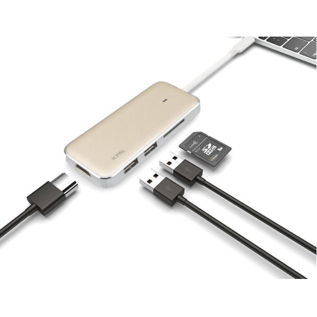 Đầu chuyển đổi Letouch USB-C Combo Hub 5 in 1 (JU.041)