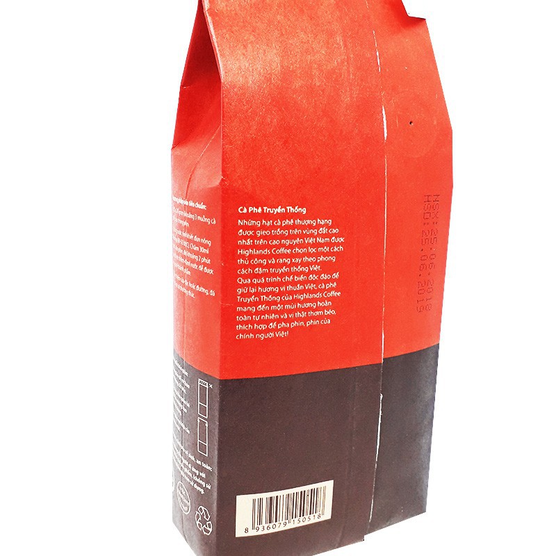 Cà Phê Rang Xay Truyền Thống Highlands Coffee túi 200g | BigBuy360 - bigbuy360.vn