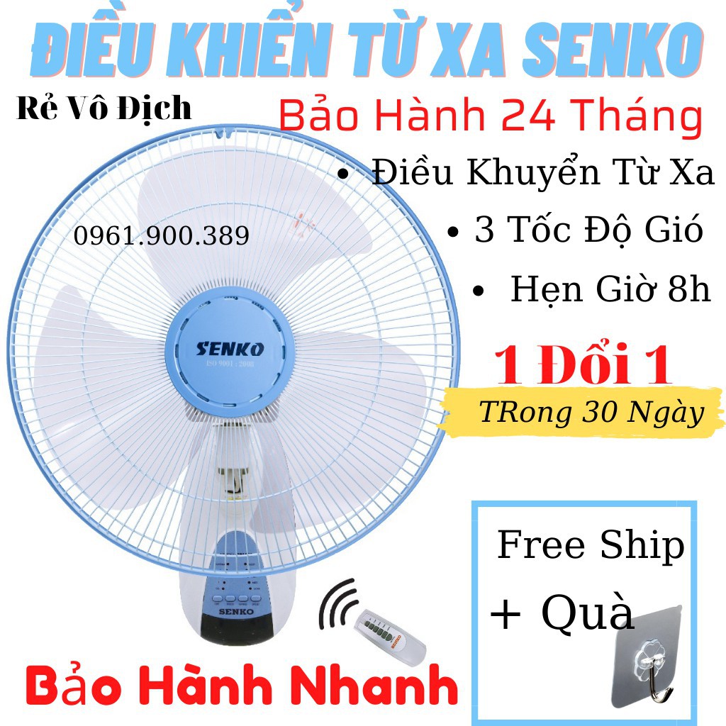 ✖№✇Quạt Công Nghiệp Treo Tường Senko Điều Khiển Từ Xa 1628-Quạt Điện 7 Cánh Giá Rẻ