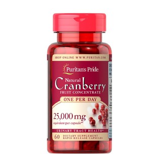 Viên uống giảm viêm đường tiết niệu, giảm tiểu dắt, chống oxy hóa Puritan's Pride Natural Cranberry 60 viên