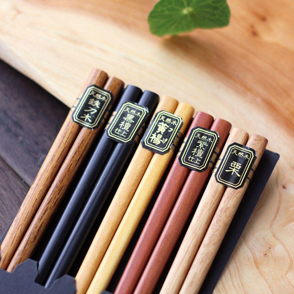 Nickolas Set 5 Đôi Đũa Cổ Điển Nhiều Màu Có Thể Tái Sử Dụng