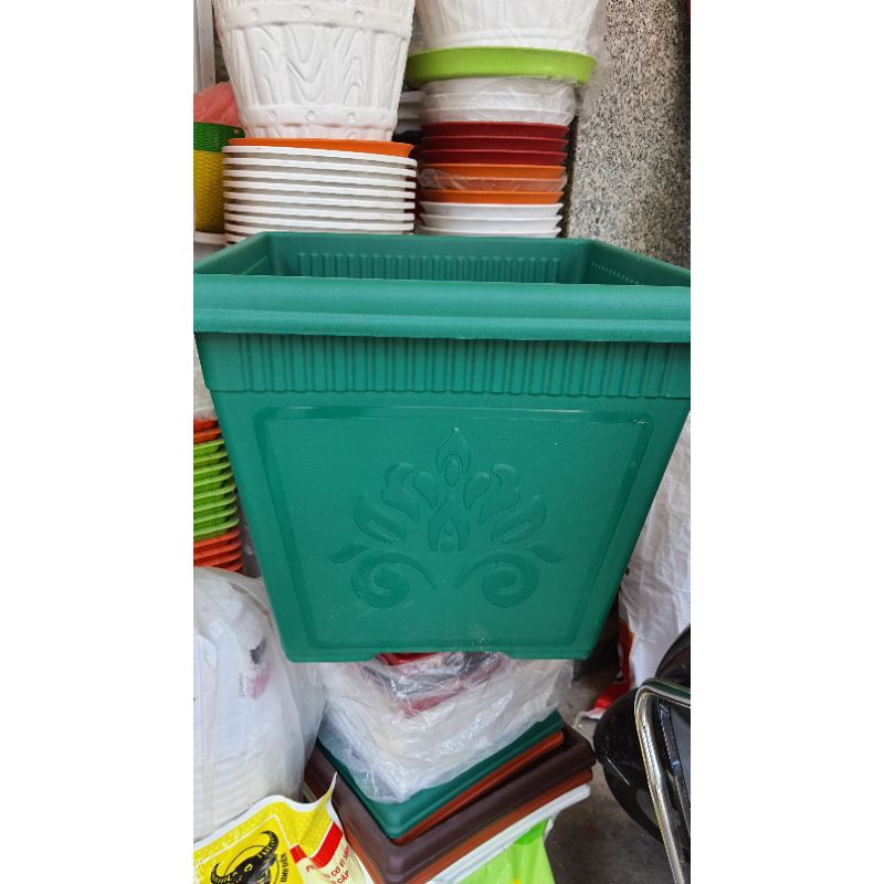 chậu nhựa vuông đường kính 35cm