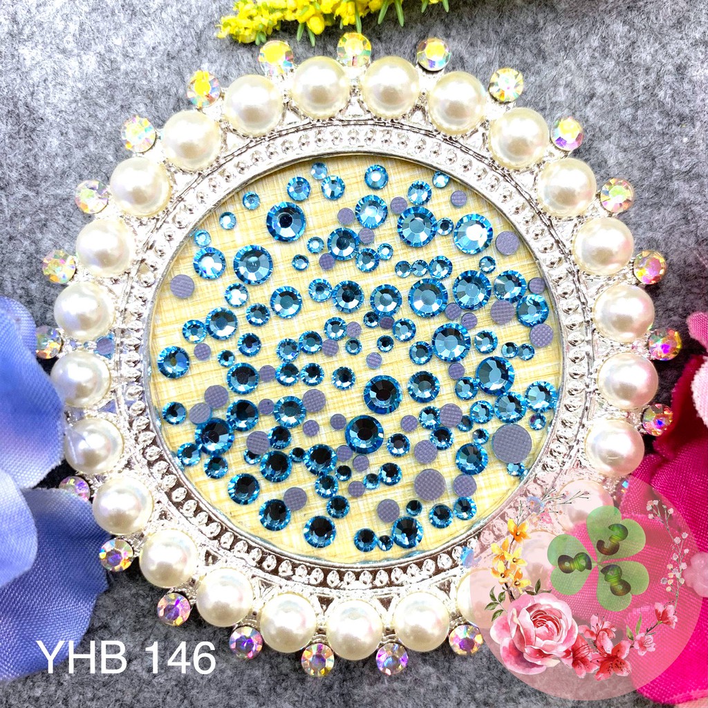 YHB 146. Đá YHB đính trang trí móng siêu lấp lánh &quot; Màu Xanh trời&quot;. Hàng chuẩn loại A.