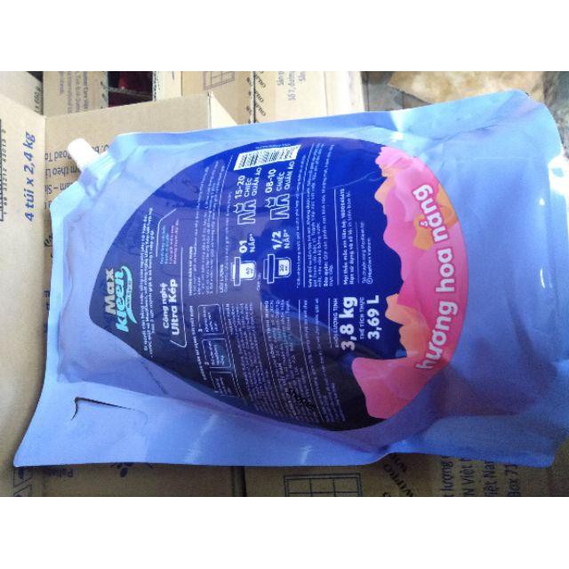 CCVN2  Nước giặt xả Túi Maxkleen 3.8kg  Hương Hoa Nắg -  Hương Huyền Diệu