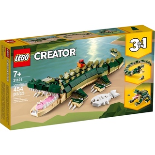 Xếp hình Lego chính hãng creator 31121 cá sấu xanh